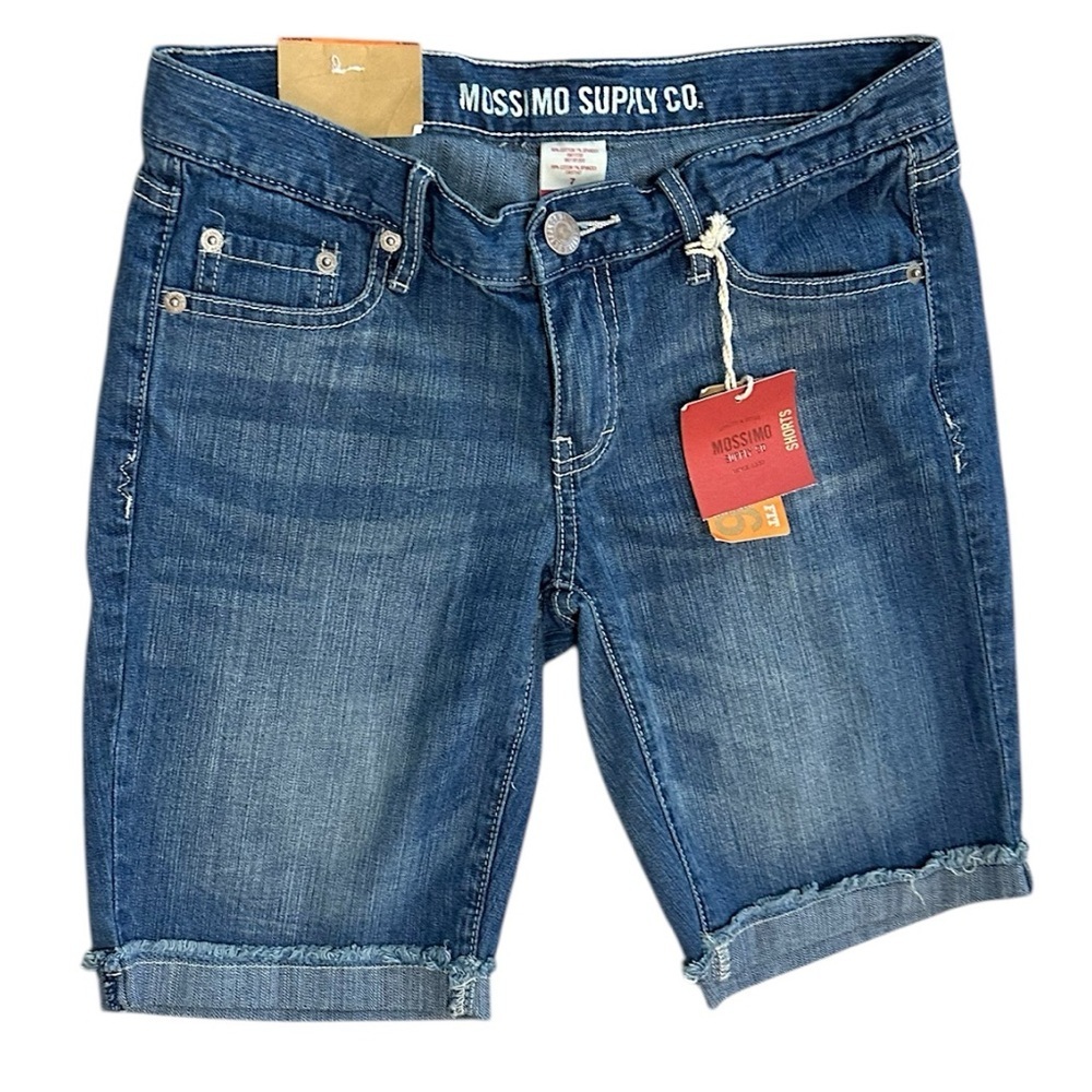 New Mossimo Supply Co. Women's Juniors Classic Blue Jean Shorts size 7